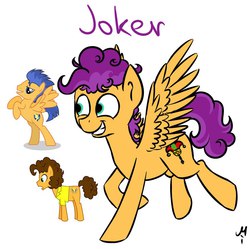 Size: 845x841 | Tagged: safe, artist:milchik, cheese sandwich, flash sentry, oc, oc:joker, g4, fusion, fusion:cheese sandwich