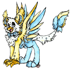 Size: 1267x1255 | Tagged: safe, artist:php166, oc, oc only, oc:lemonberry, griffon, bow, bowtie, male, solo, wings