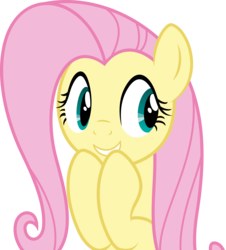 Size: 5304x5860 | Tagged: safe, artist:plsim, fluttershy, g4, .svg available, absurd resolution, female, giggling, simple background, solo, transparent background, vector