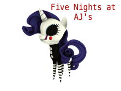 Size: 640x480 | Tagged: safe, rarity, robot, five nights at aj's, g4, 3d, animatronic, female, five nights at aj's 2, five nights at freddy's, puppet, rarinette, rarity puppet, simple background, solo, transparent background