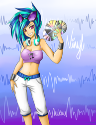 Size: 1280x1656 | Tagged: safe, artist:iikiui, dj pon-3, vinyl scratch, human, g4, belly button, female, humanized, midriff, solo