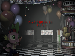 Size: 640x480 | Tagged: safe, robot, five nights at aj's, 3d, animatronic, applefreddy fazjack's pizzeria, balloon, balloon boy, balloon dragon spike, balloon spike, five nights at aj's 2, five nights at freddy's, solo, spike boy, toy