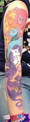 Size: 788x3110 | Tagged: safe, artist:angelfacedmuffin, applejack, pinkie pie, rainbow dash, rarity, twilight sparkle, alicorn, pony, g4, bodypaint, female, mare, tattoo, twilight sparkle (alicorn)