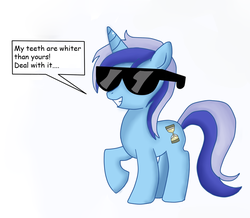 Size: 1281x1119 | Tagged: safe, artist:juicy-cactus, minuette, pony, unicorn, g4, female, solo, sunglasses