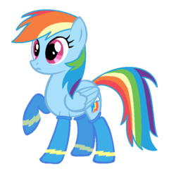 Size: 750x750 | Tagged: safe, artist:peternators, rainbow dash, g4, clothes, female, ms paint, socks, solo