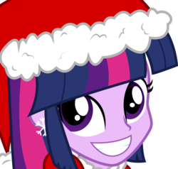 Size: 5000x4761 | Tagged: safe, artist:alicornoverlord, twilight sparkle, alicorn, equestria girls, g4, absurd resolution, christmas, cute, earring, female, grin, hat, hnnng, humanized, looking at you, santa hat, simple background, smiling, snowflake, solo, transparent background, twiabetes, twilight sparkle (alicorn), vector