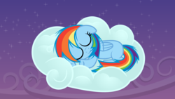 Size: 12000x6750 | Tagged: safe, artist:imageconstructor, rainbow dash, g4, .svg available, absurd resolution, cloud, cute, dashabetes, eyes closed, female, filly, filly rainbow dash, floppy ears, heart, night, on side, sleeping, smiling, solo, stars, vector