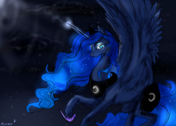 Size: 736x528 | Tagged: safe, artist:mizimun, princess luna, g4, female, solo