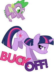Size: 1024x1371 | Tagged: safe, artist:drewdini, spike, twilight sparkle, g4, the cutie pox, abuse, simple background, spikeabuse, transparent background, twibitch sparkle, vector
