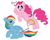 Size: 700x555 | Tagged: safe, artist:lulubell, pinkie pie, rainbow dash, pegasus, pony, g4, arrow, bow (weapon), cupid, female, heart arrow, mare, pegasus pinkie pie, race swap, simple background, suction cup, white background