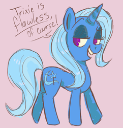 Size: 622x643 | Tagged: safe, artist:fedorabow, trixie, pony, unicorn, g4, female, mare, solo