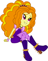 Size: 6000x7624 | Tagged: safe, artist:deathnyan, adagio dazzle, equestria girls, g4, my little pony equestria girls: rainbow rocks, absurd resolution, adoragio, boots, crossed legs, cute, female, shoes, simple background, sitting, smiling, solo, transparent background, vector