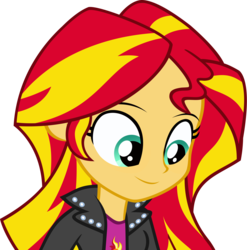Size: 6000x6072 | Tagged: safe, artist:deathnyan, sunset shimmer, equestria girls, g4, my little pony equestria girls: rainbow rocks, absurd resolution, cute, female, shimmerbetes, simple background, smiling, solo, transparent background, vector, when she smiles