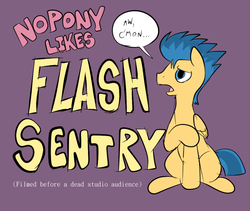 Size: 736x621 | Tagged: safe, artist:metal-kitty, flash sentry, pegasus, pony, g4, adventure in the comments, everybody hates flash sentry, flash sentry drama, flashabuse, frown, male, open mouth, sad, sitting, solo, stallion, unnecessary hatred