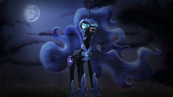 Size: 1920x1080 | Tagged: safe, artist:enviousmonster, nightmare moon, g4, female, moon, solo