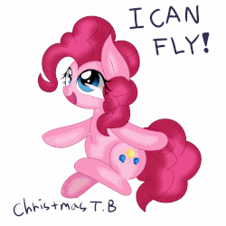 Size: 800x800 | Tagged: safe, artist:korchristmas, pinkie pie, earth pony, pony, g4, animated, blinking, cute, diapinkes, female, flailing, flapping, looking up, mare, simple background, solo, wat, white background