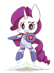 Size: 1024x1378 | Tagged: safe, artist:joycall6, rarity, g4, cosplay, crossover, female, mega man (series), megamare, solo