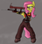 Size: 651x674 | Tagged: safe, artist:bluvsred, fluttershy, pony, semi-anthro, g4, bipedal, sniper, sniper (tf2), snipershy, solo, team fortress 2