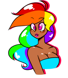 Size: 1176x1356 | Tagged: safe, artist:purrling, rainbow dash, human, g4, clothes, dark skin, dress, female, humanized, simple background, solo, transparent background, vector