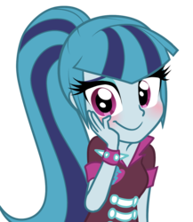 Size: 1050x1212 | Tagged: safe, artist:rileyav, sonata dusk, equestria girls, g4, my little pony equestria girls: rainbow rocks, beautiful, blushing, cute, female, looking at you, simple background, smiling, smiling at you, solo, sonatabetes, transparent background, vector, when she smiles