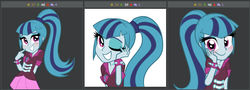 Size: 768x275 | Tagged: safe, sonata dusk, derpibooru, equestria girls, g4, my little pony equestria girls: rainbow rocks, blushing, exploitable meme, juxtaposition, juxtaposition win, meme, meta