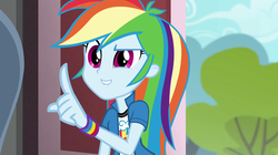 Size: 1904x1064 | Tagged: safe, screencap, rainbow dash, equestria girls, g4, my little pony equestria girls: rainbow rocks, female, lip bite, solo