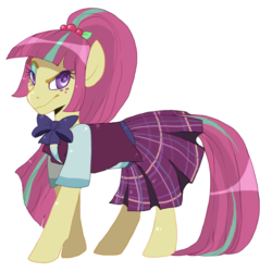 Size: 1024x1022 | Tagged: safe, artist:toskurra, sour sweet, equestria girls, g4, my little pony equestria girls: friendship games, clothes, equestria girls ponified, female, ponified, school uniform, solo