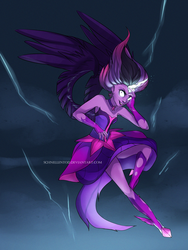 Size: 1875x2500 | Tagged: safe, artist:schnellentod, sci-twi, twilight sparkle, equestria girls, g4, my little pony equestria girls: friendship games, armpits, female, midnight sparkle, solo