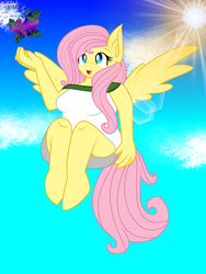 Size: 1960x2608 | Tagged: safe, artist:xxxcreativeeva16xxx, fluttershy, anthro, unguligrade anthro, g4, female, solo