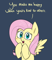 Size: 1280x1477 | Tagged: safe, artist:notenoughapples, fluttershy, g4, blushing, dialogue, female, looking at you, positive ponies, solo