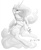 Size: 1052x1280 | Tagged: safe, artist:horse-coffee, princess celestia, g4, female, monochrome, simple background, sitting, solo