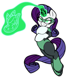 Size: 2300x2667 | Tagged: safe, artist:dfectivedvice, artist:edcom02, rarity, g4, crossover, dc comics, female, green lantern, high res, horn, horn ring, simple background, solo, superhero, transparent background