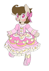 Size: 1000x1450 | Tagged: safe, artist:sweet-poni, oc, oc only, pony, bipedal, blushing, clothes, dress, solo