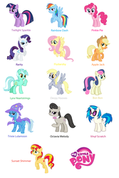 Size: 4136x6184 | Tagged: safe, applejack, bon bon, derpy hooves, dj pon-3, fluttershy, lyra heartstrings, octavia melody, pinkie pie, rainbow dash, rarity, sunset shimmer, sweetie drops, trixie, twilight sparkle, vinyl scratch, earth pony, pony, g4, absurd resolution, background five, mane six