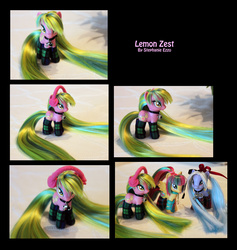 Size: 4928x5206 | Tagged: safe, artist:stephanieezzo, lemon zest, sour sweet, sugarcoat, pony, equestria girls, g4, my little pony equestria girls: friendship games, absurd resolution, crystal prep academy, crystal prep shadowbolts, customized toy, equestria girls ponified, irl, photo, ponified, toy