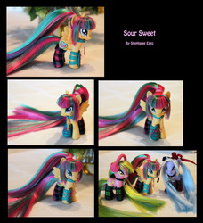 Size: 5063x5563 | Tagged: safe, artist:stephanieezzo, lemon zest, sour sweet, sugarcoat, pony, equestria girls, g4, my little pony equestria girls: friendship games, absurd resolution, crystal prep academy, crystal prep shadowbolts, customized toy, equestria girls ponified, irl, photo, ponified, toy