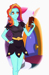 Size: 1300x2000 | Tagged: safe, artist:feekteev, sassy saddles, human, equestria girls, g4, breasts, busty sassy saddles, equestria girls-ified, female, solo