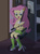 Size: 2372x3228 | Tagged: safe, artist:sumin6301, fluttershy, equestria girls, g4, boots, chair, clothes, crying, female, guitar, high heel boots, high res, open mouth, sitting, skirt, socks, solo, tears of joy