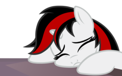Size: 4948x3093 | Tagged: safe, artist:age3rcm, oc, oc only, oc:blackjack, pony, unicorn, fallout equestria, fallout equestria: project horizons, canterlot boutique, g4, eyes closed, fanfic, fanfic art, female, hooves, horn, mare, show accurate, simple background, solo, transparent background, vector