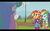 Size: 1440x900 | Tagged: safe, screencap, princess celestia, principal celestia, rainbow dash, sunset shimmer, equestria girls, g4, my little pony equestria girls: friendship games, discovery family logo, meme, meme origin