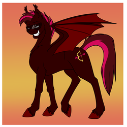 Size: 700x700 | Tagged: safe, artist:foxenawolf, oc, oc only, oc:icarus fylo, bat pony, pony, accessory, male, solo, stallion, sunglasses, unshorn fetlocks