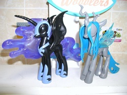 Size: 1024x768 | Tagged: safe, nightmare moon, queen chrysalis, g4, funko, irl, photo, prototype, toy