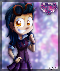 Size: 800x952 | Tagged: safe, artist:fj-c, indigo zap, equestria girls, g4, my little pony equestria girls: friendship games, cute, female, looking at you, solo, zapabetes