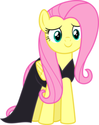 Size: 4222x5362 | Tagged: safe, artist:timelordomega, fluttershy, g4, scare master, absurd resolution, clothes, costume, dress, female, nightmare night, nightmare night costume, simple background, solo, transparent background, vector