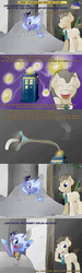 Size: 1280x4270 | Tagged: safe, artist:feather, doctor whooves, princess luna, time turner, alicorn, earth pony, pony, g4, comic, crossover, doctor who, duo, luna and the doctor, male, stallion, tardis, the doctor