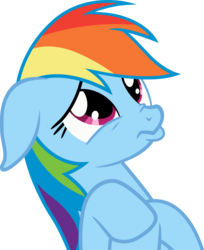 Size: 6150x7520 | Tagged: safe, artist:rainbowplasma, rainbow dash, pegasus, pony, g4, .ai available, absurd resolution, female, floppy ears, pouting, simple background, solo, transparent background, vector