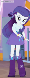 Size: 223x570 | Tagged: safe, gameloft, rarity, equestria girls, g4, 3d, animated, bracelet, female, get trips, looking at you, sieg heil, smiling, solo, waving