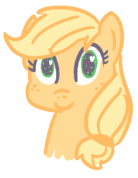 Size: 470x602 | Tagged: safe, artist:tanmansmantan, applejack, earth pony, pony, g4, female, simple background, solo, white background