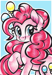 Size: 1024x1468 | Tagged: safe, artist:j-lin-mlp, part of a set, pinkie pie, g4, female, solo, traditional art