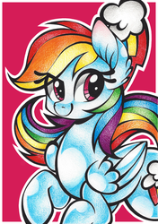 Size: 1024x1456 | Tagged: safe, artist:j-lin-mlp, part of a set, rainbow dash, g4, female, solo, traditional art